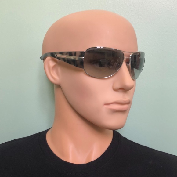 Prada Grey/Black Aviator Sunglasses - Picture 3 of 10